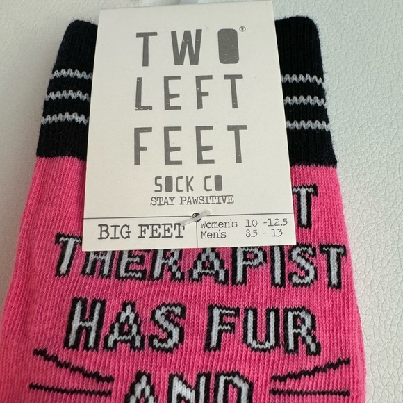 NWT Two Left Feet stay pawsitive 🐾 socks - Picture 3 of 7